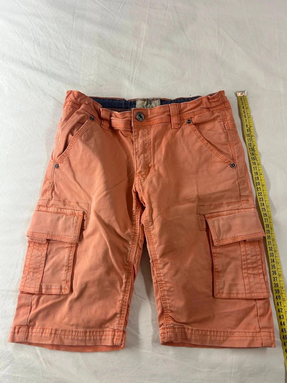 Short cargo corail abricot sarabanda denim co – photo 2